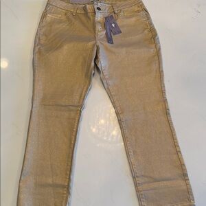 Jennifer Lopez Gold Straight Leg Jeans NWT